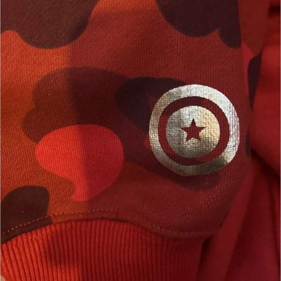 Double shark Red bape hoodie - Picture 4 of 6